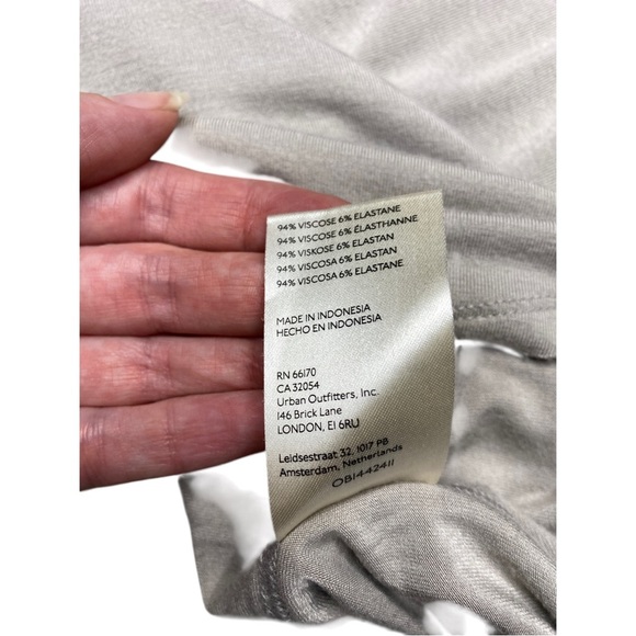 Free People Tan and Gray Relaxed Tank Top V-Neck - Picture 5 of 5